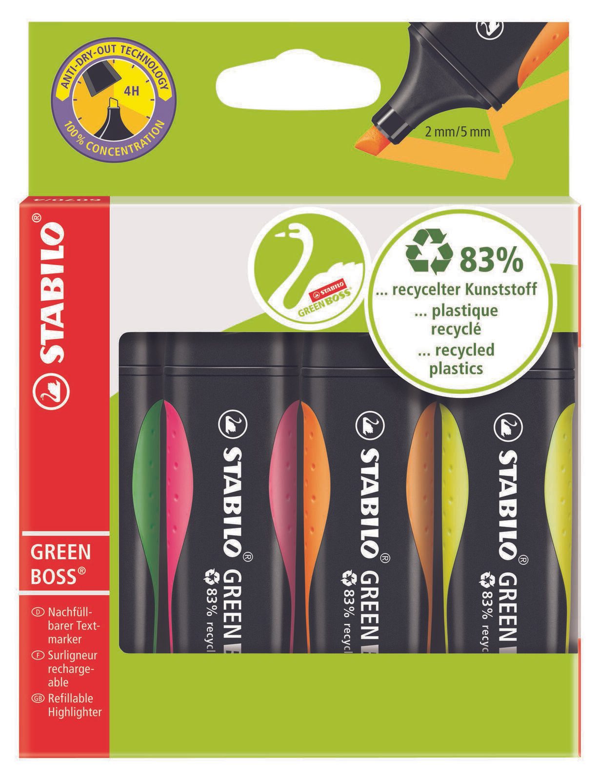 STABILO Green Boss Textmarker Mehrfarbig