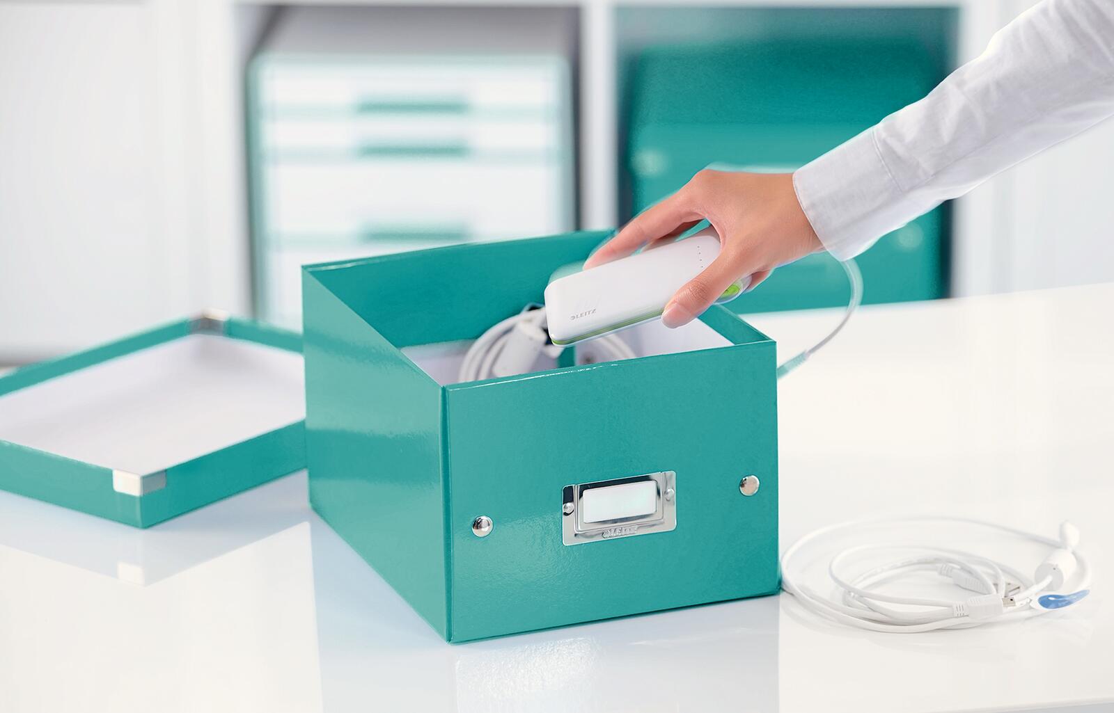 LEITZ Aufbewahrungsbox 7,4 l - 21,6 x 28,2 x 16,0 cm eisblau