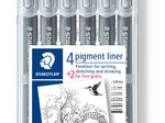 STAEDTLER Pigment Liner 308 Fineliner 0.05 + 0.1 + 0.3 + 0.5 + 0.8 mm Schwarz