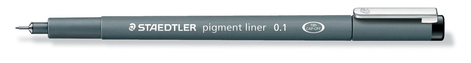 STAEDTLER Pigment Liner 308 Fineliner 0.05 + 0.1 + 0.3 + 0.5 + 0.8 mm Schwarz