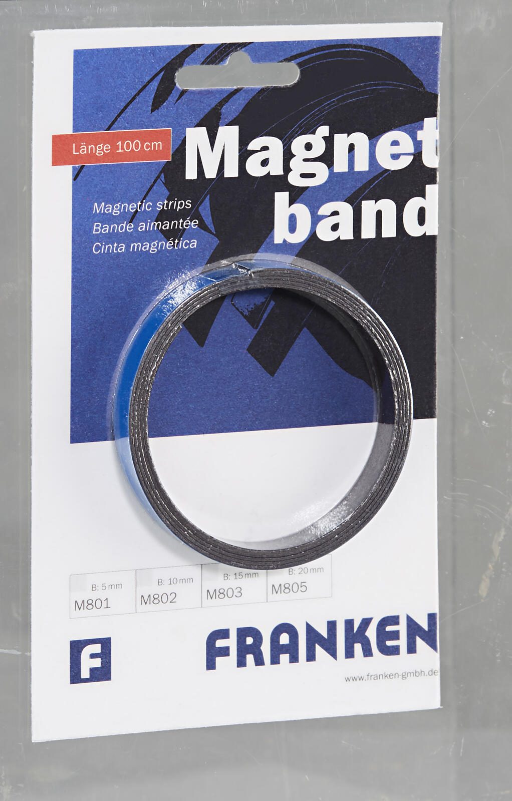 FRANKEN Magnetband 1,0 x 100,0 cm blau