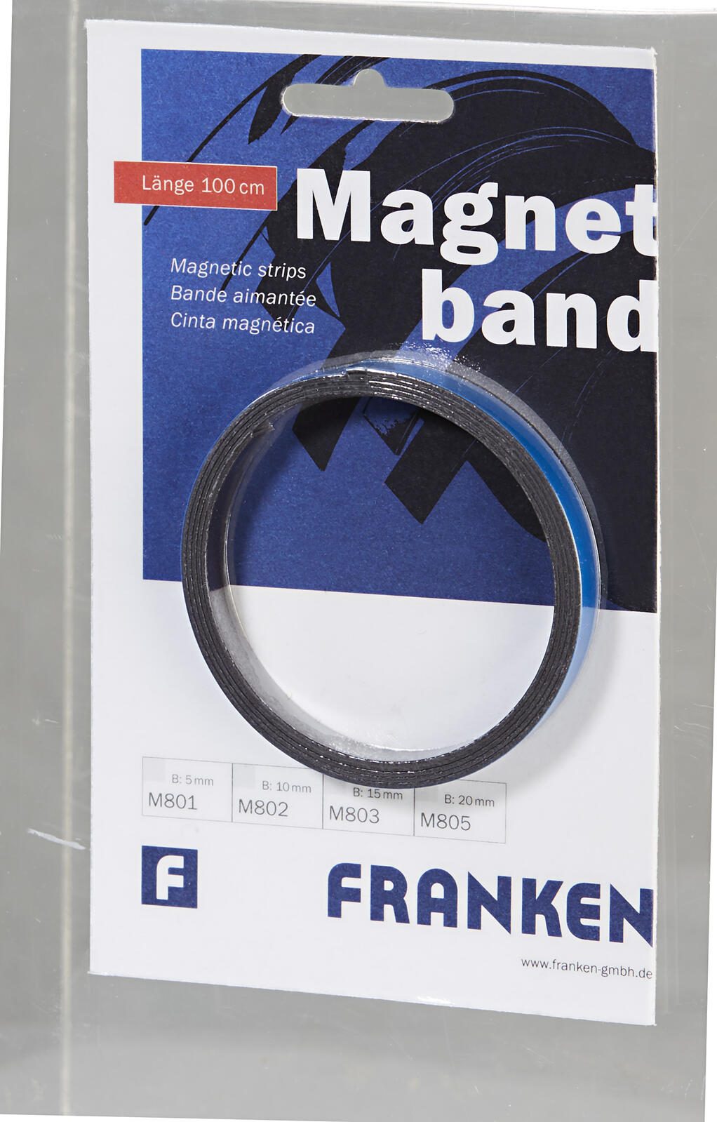 FRANKEN Magnetband 1,0 x 100,0 cm blau