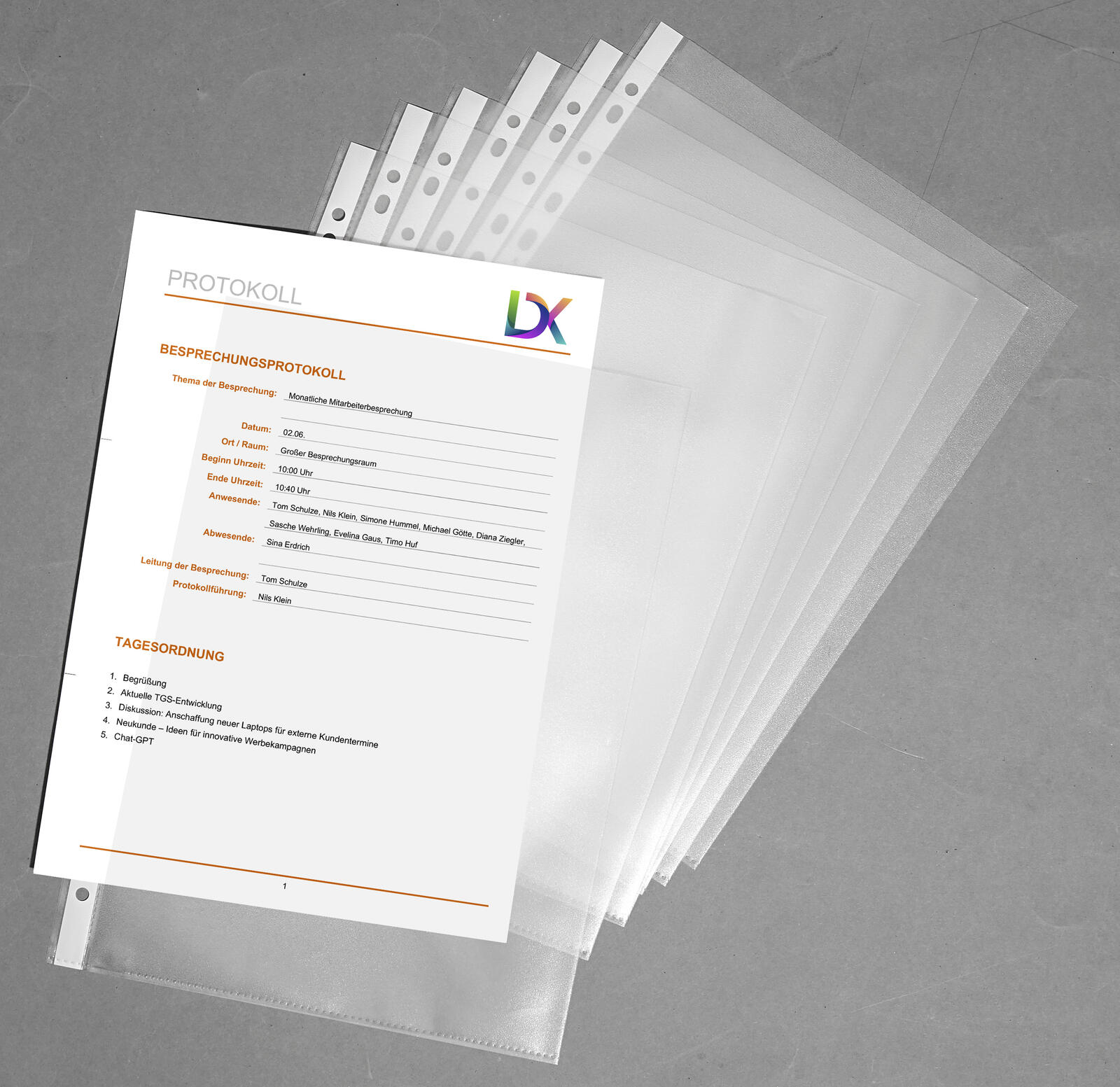 LEITZ Prospekthüllen DIN A4 0.085 mm transparent