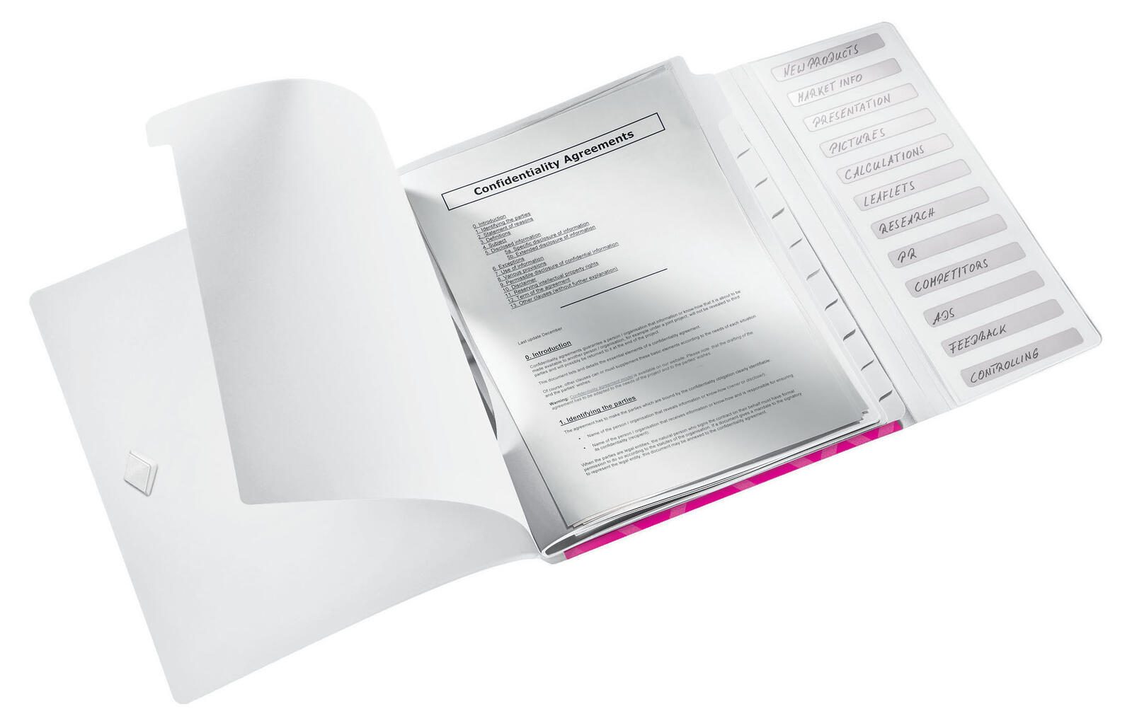 LEITZ Ordnungsmappe DIN A4 12-Fach  pink