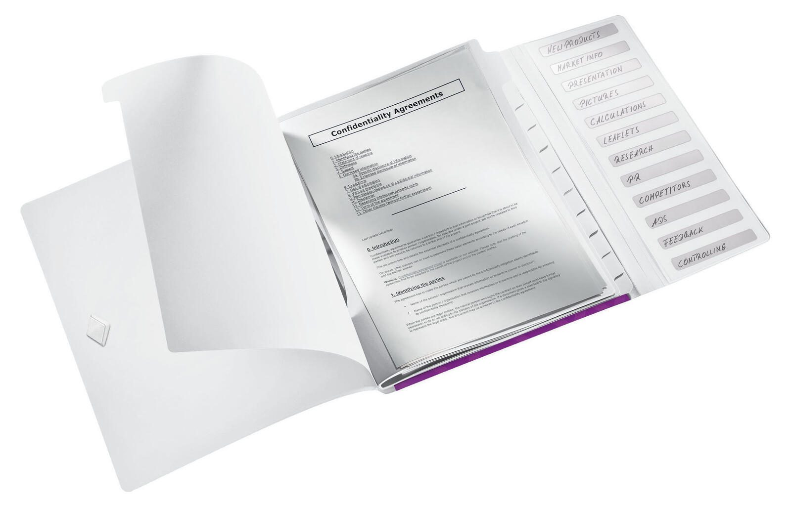 LEITZ Ordnungsmappe DIN A4 12-Fach  violett