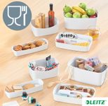 LEITZ Aufbewahrungsbox 18,0 l - 38,5 x 31,8 x 19,8 cm perlweiß/grau