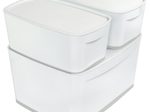 LEITZ Aufbewahrungsbox 18,0 l - 38,5 x 31,8 x 19,8 cm perlweiß/grau