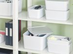 LEITZ Aufbewahrungsbox 18,0 l - 38,5 x 31,8 x 19,8 cm perlweiß/grau