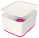 LEITZ Aufbewahrungsbox 18,0 l - 38,5 x 31,8 x 19,8 cm perlweiß/pink