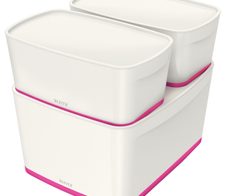 LEITZ Aufbewahrungsbox 18,0 l - 38,5 x 31,8 x 19,8 cm perlweiß/pink