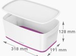 LEITZ Aufbewahrungsbox 5,0 l - 31,8 x 19,1 x 12,8 cm perlweiß/pink