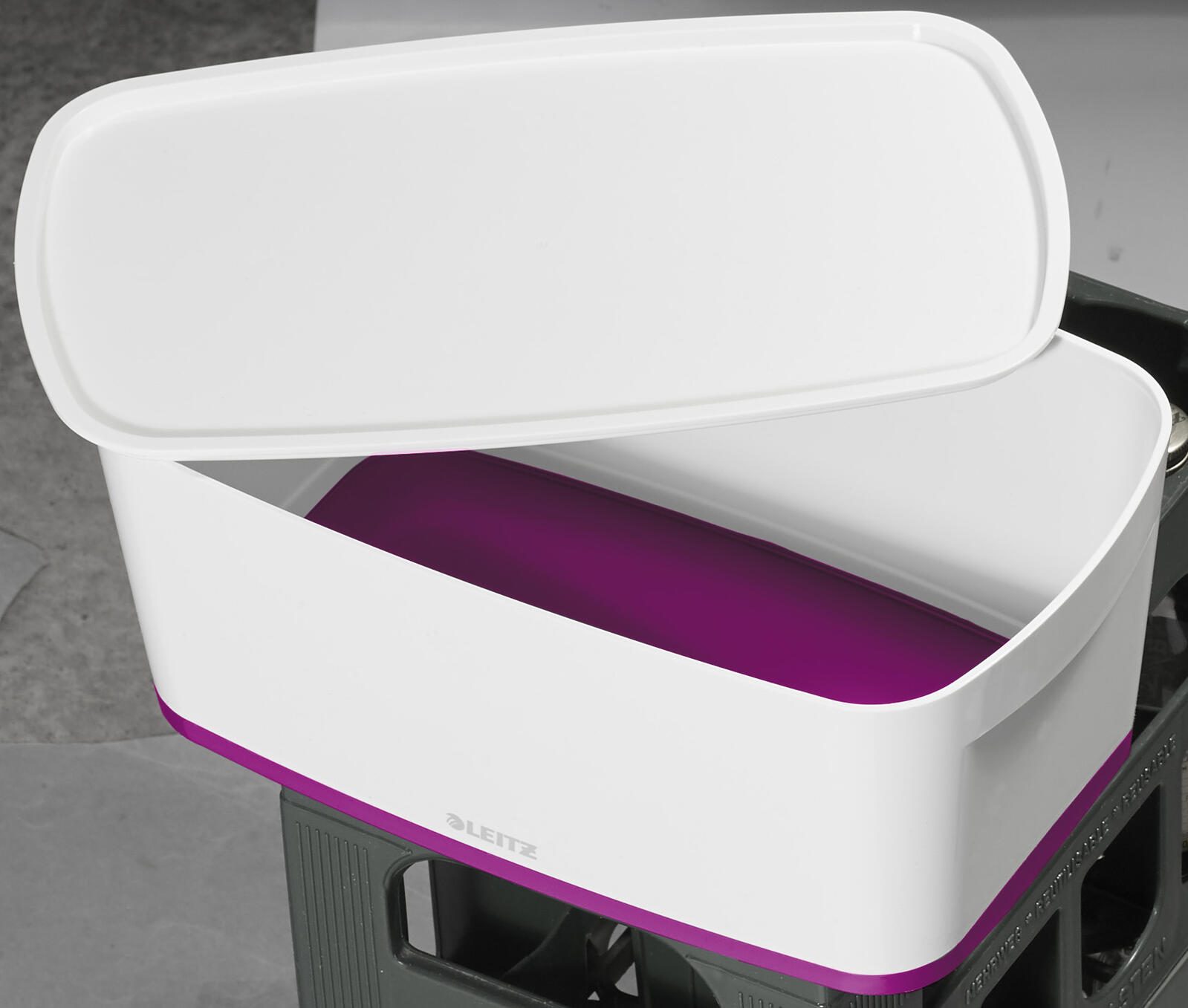 LEITZ Aufbewahrungsbox 5,0 l - 31,8 x 19,1 x 12,8 cm perlweiß/pink