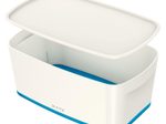 LEITZ Aufbewahrungsbox 5,0 l - 31,8 x 19,1 x 12,8 cm perlweiß/blau