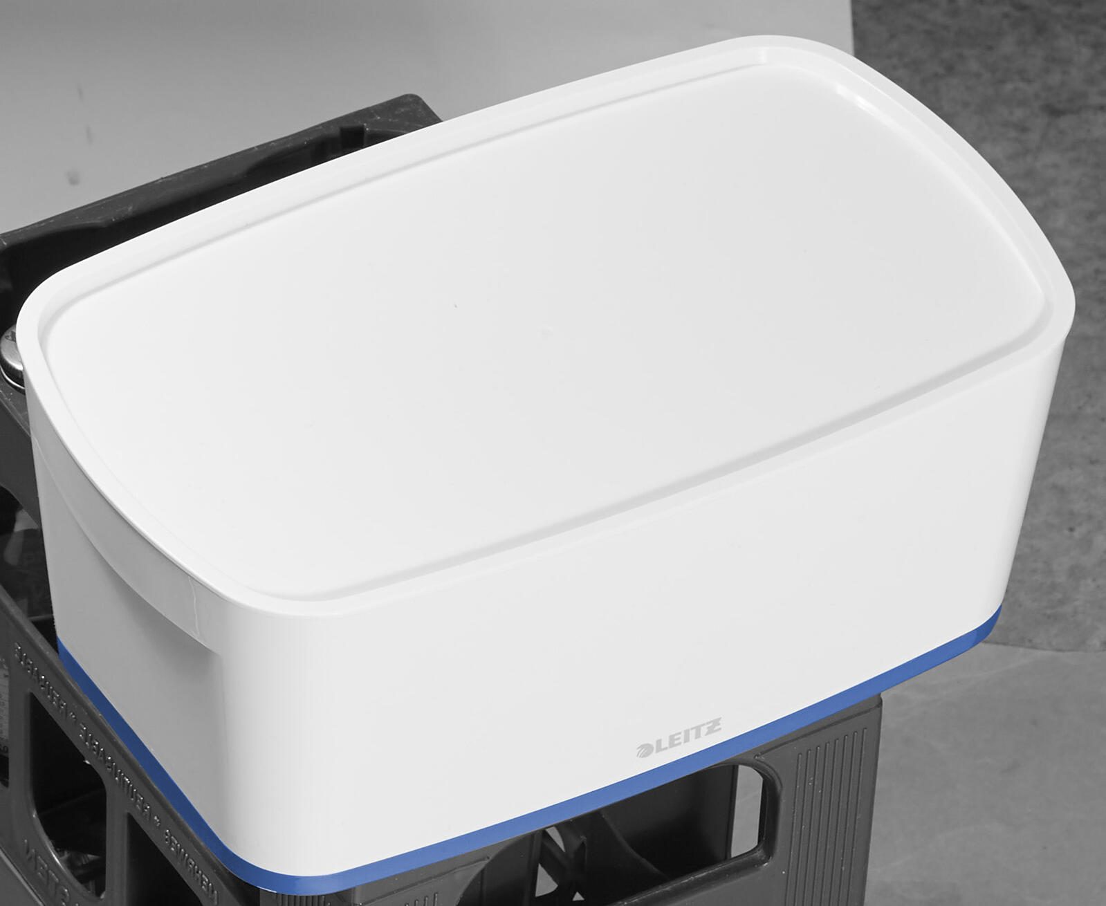 LEITZ Aufbewahrungsbox 5,0 l - 31,8 x 19,1 x 12,8 cm perlweiß/blau