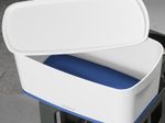 LEITZ Aufbewahrungsbox 5,0 l - 31,8 x 19,1 x 12,8 cm perlweiß/blau
