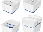 LEITZ Aufbewahrungsbox 18,0 l - 38,5 x 31,8 x 19,8 cm perlweiß/blau
