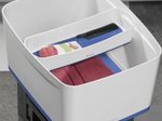 LEITZ Aufbewahrungsbox 18,0 l - 38,5 x 31,8 x 19,8 cm perlweiß/blau