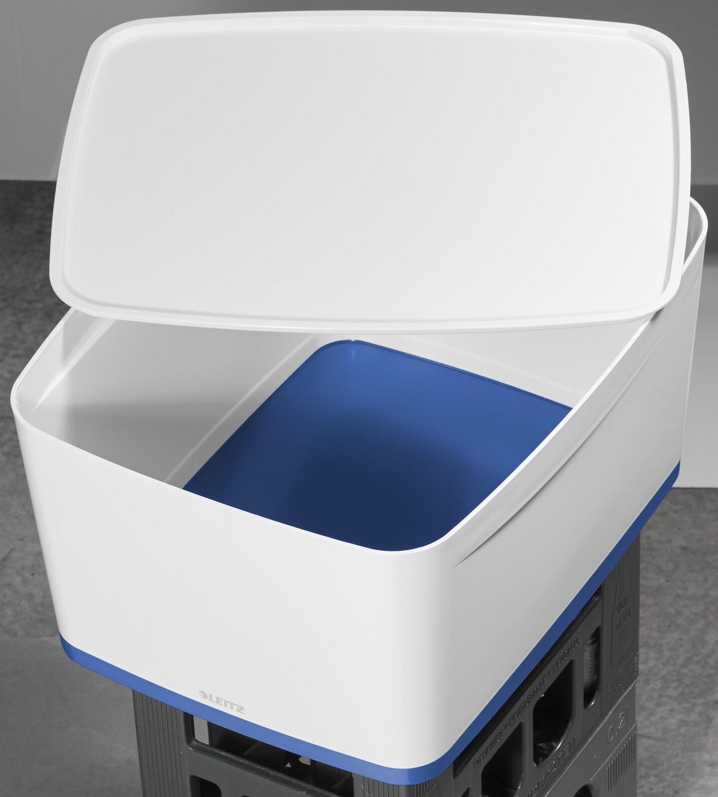 LEITZ Aufbewahrungsbox 18,0 l - 38,5 x 31,8 x 19,8 cm perlweiß/blau