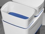 LEITZ Aufbewahrungsbox 18,0 l - 38,5 x 31,8 x 19,8 cm perlweiß/blau