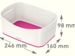 LEITZ Aufbewahrungsbox 3,0 l - 24,6 x 16,0 x 9,8 cm perlweiß/pink