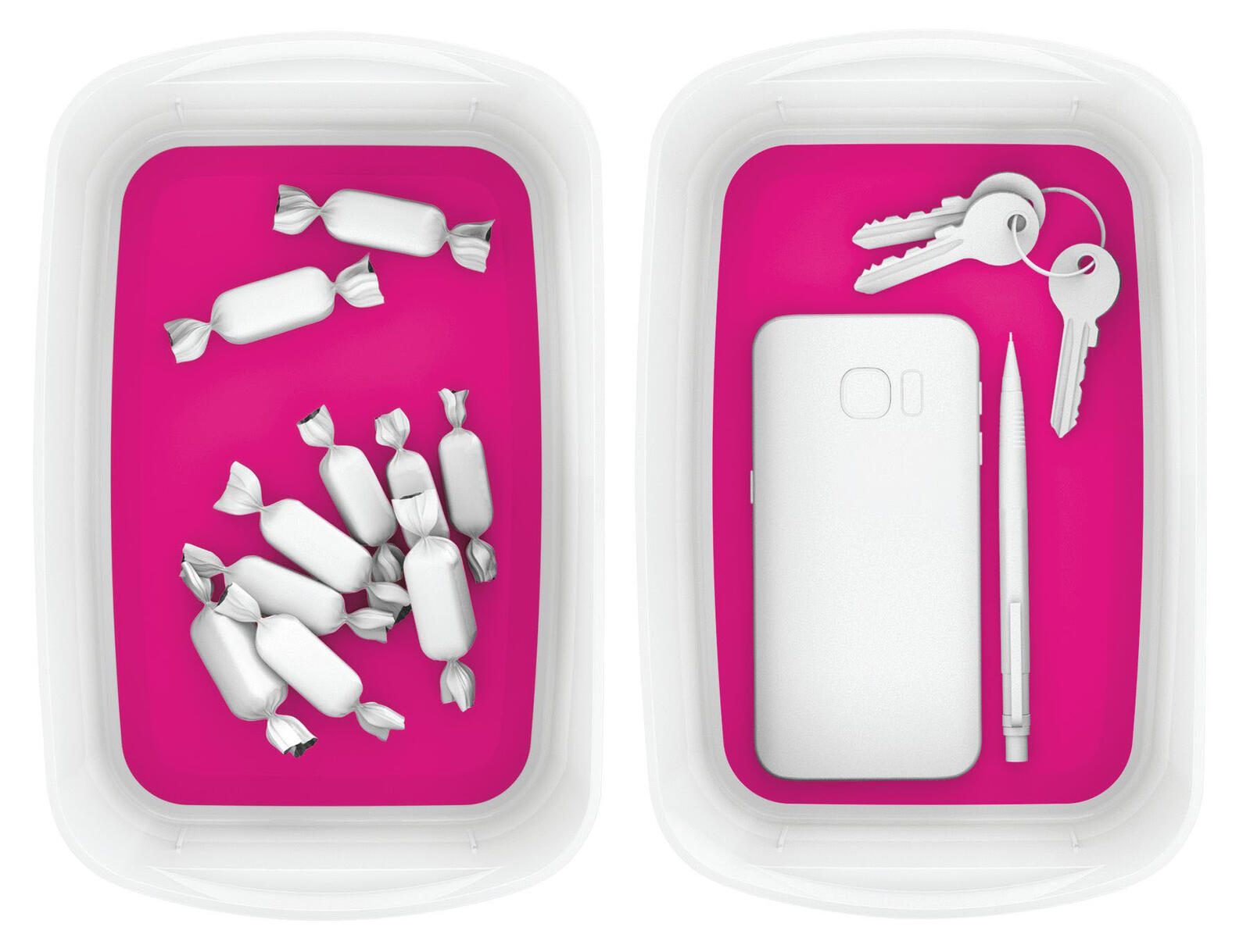 LEITZ Aufbewahrungsbox 3,0 l - 24,6 x 16,0 x 9,8 cm perlweiß/pink