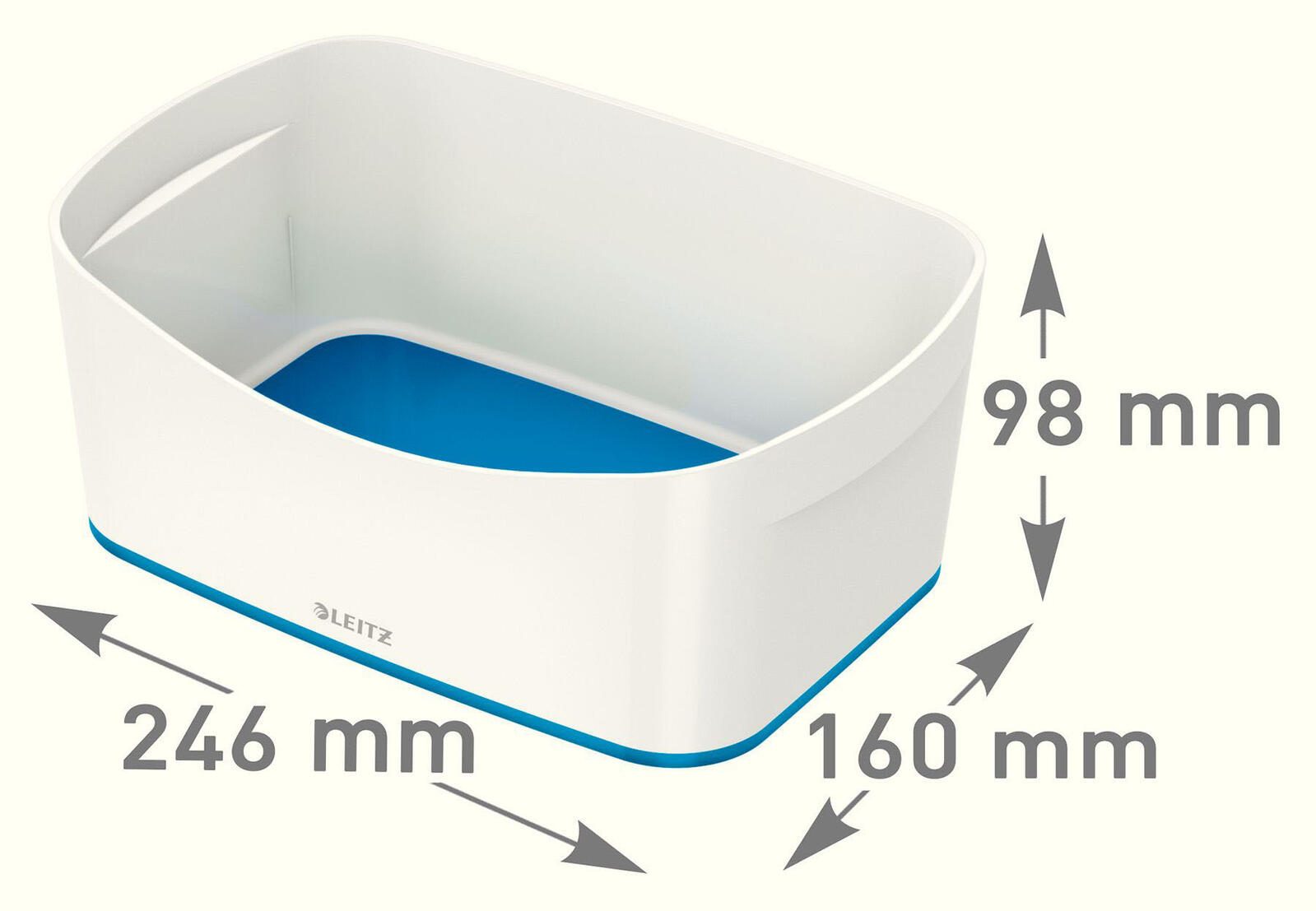 LEITZ Aufbewahrungsbox 3,0 l - 24,6 x 16,0 x 9,8 cm perlweiß/blau
