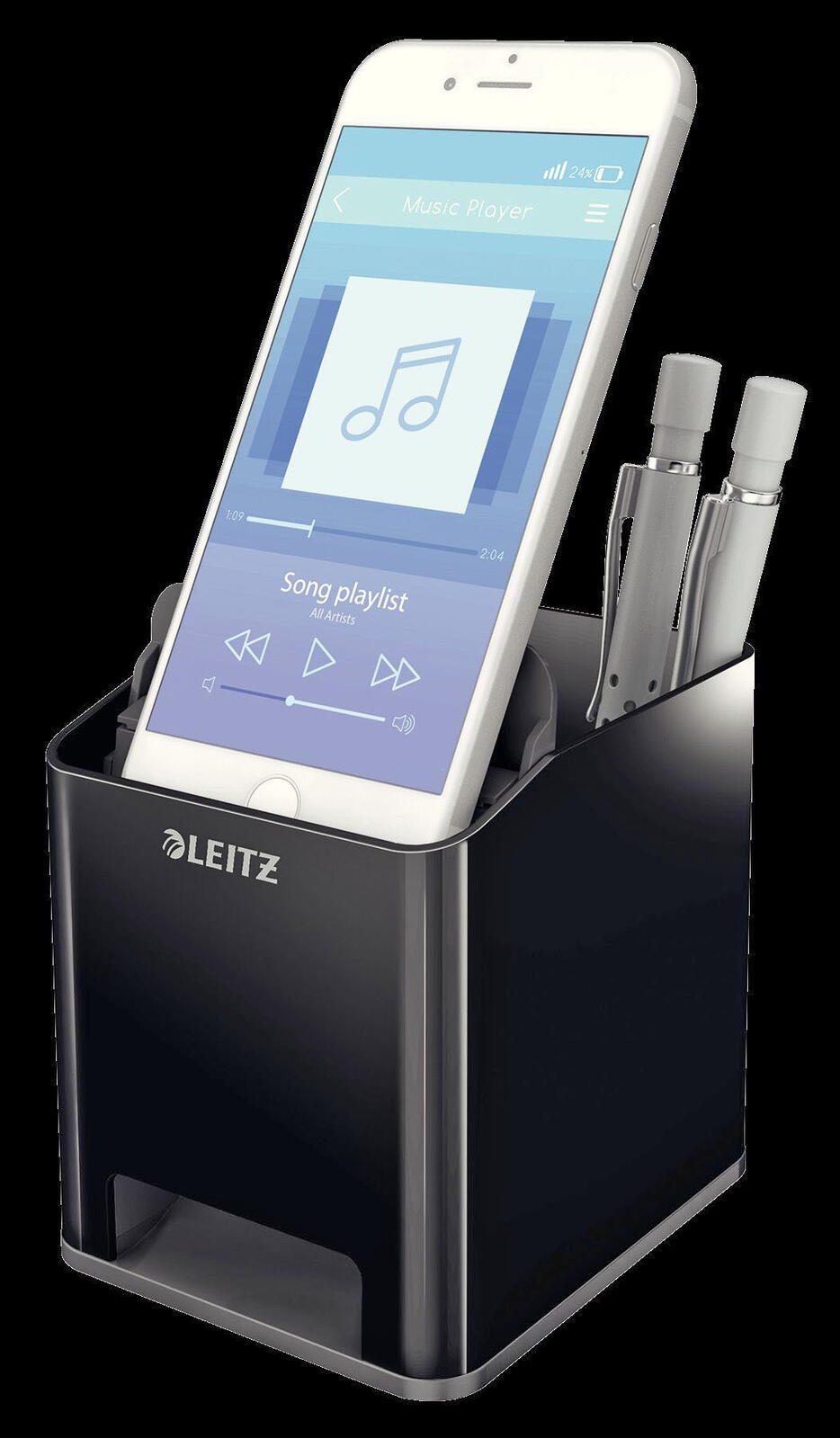 LEITZ Stiftehalter 9,0 x 10,1 x 10,0 cm schwarz/grau
