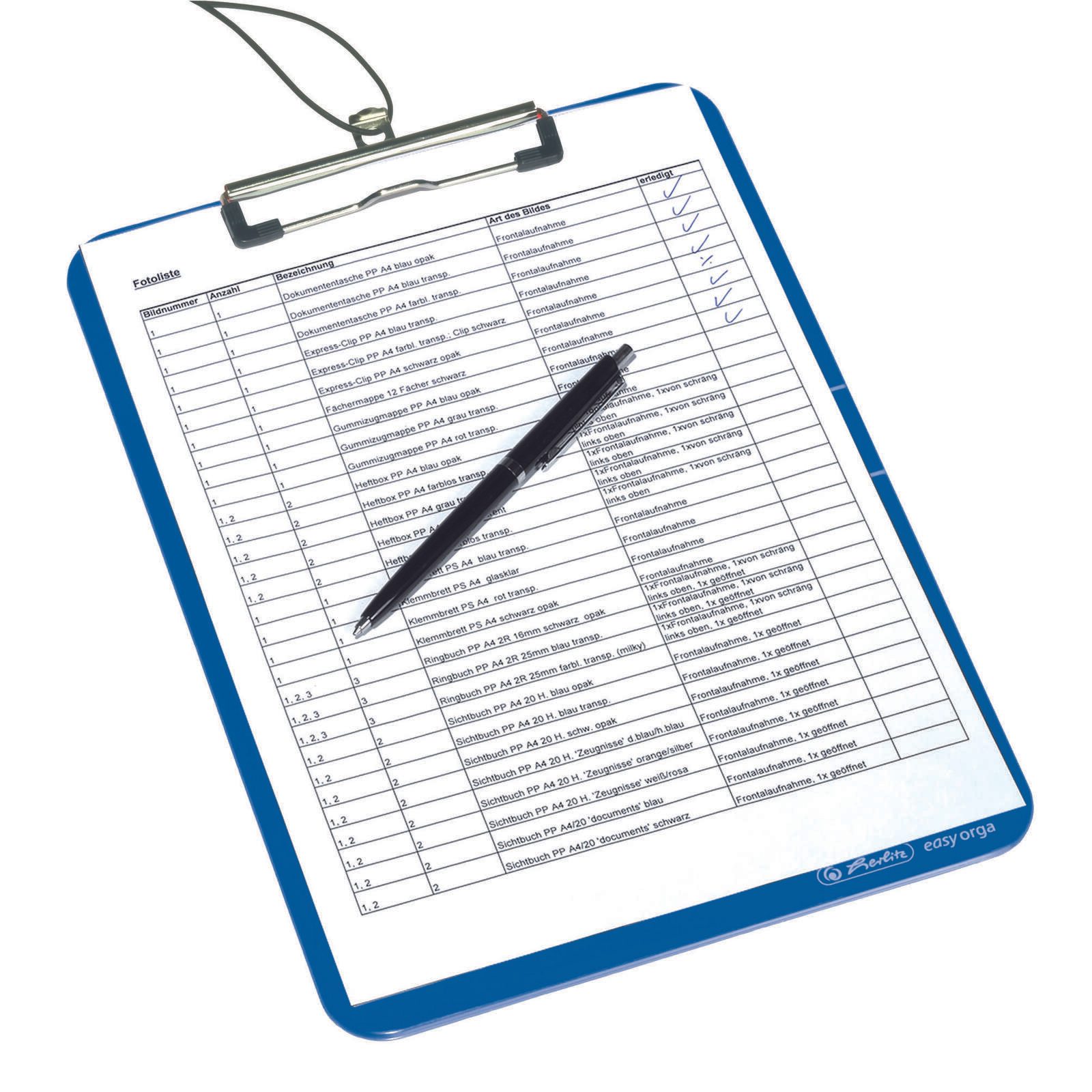herlitz Klemmbrett DIN A4 opak blau