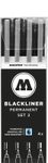 MOLOTOW Blackliner Fineliner-Set 0.6 + 0.5 + 0.7 + 1.0 mm Schwarz