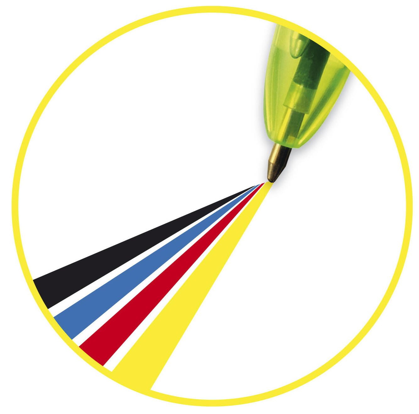BIC® 4-Farben-Kugelschreiber 0.4 mm Mehrfarbig