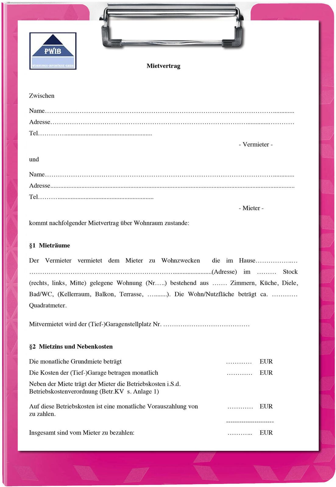 LEITZ Klemmbrettmappe DIN A4 pink