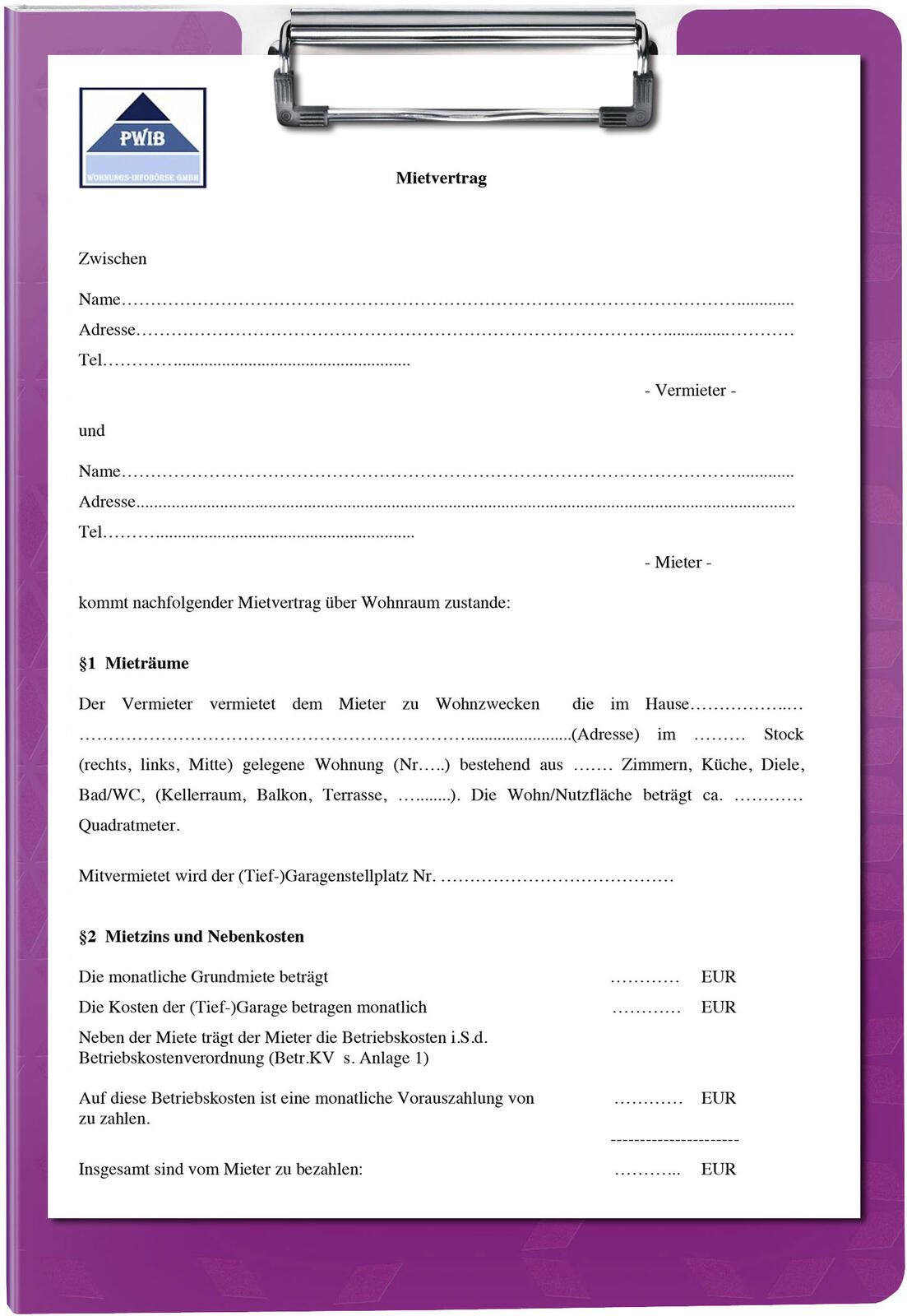 LEITZ Klemmbrettmappe DIN A4 violett