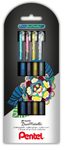 Pentel Dual Glitzer Gelschreiber 0.5 mm, Schreibfarbe: Mehrfarbig