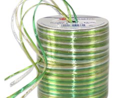 PRÄSENT Geschenkband Raffia-Pearl 3 mm x 50 m grün/hellgrün/weiß