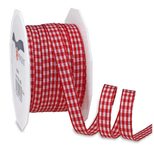 PRÄSENT Geschenkbänder 10 mm x 20 m rot/weiß