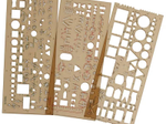 KOH-I-NOOR Zeichenschablonen-Set Elektro transparent