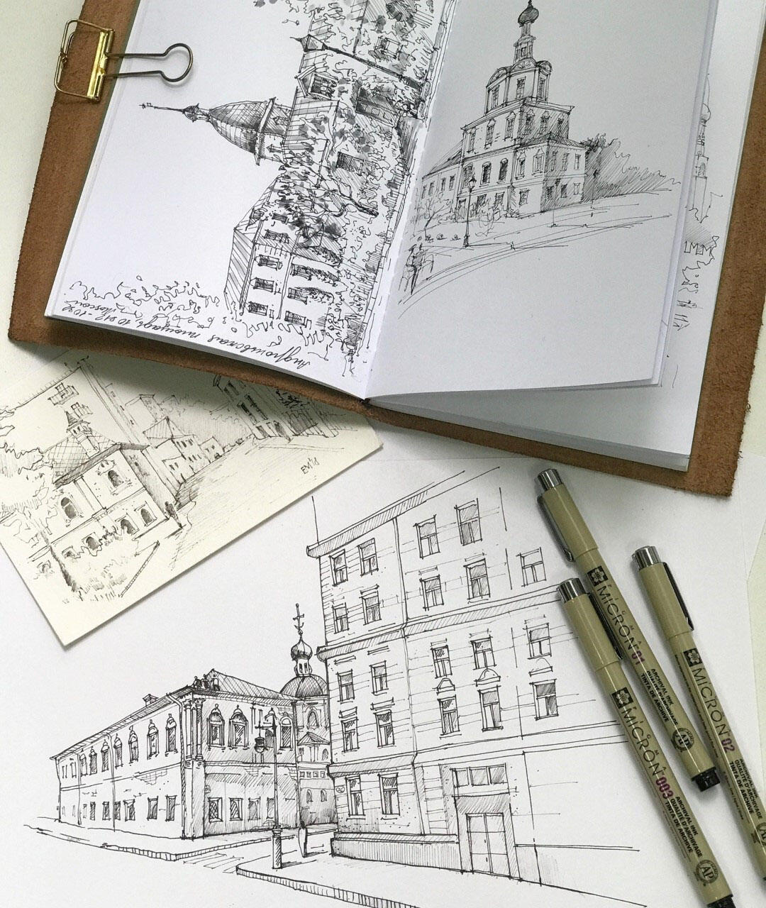 Sakura Pigma Micron Fineliner-Set 0.2 + 0.25 + 0.3 + 0.35 + 0.45 + 0.5 mm Schwarz