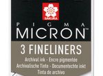 Sakura Pigma Micron Fineliner-Set 0.2 + 0.25 + 0.3 + 0.35 + 0.45 + 0.5 mm Schwarz