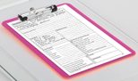 MAUL Klemmbrett DIN A4 neonpink