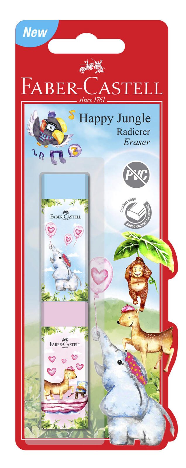 FABER-CASTELL Radiergummis 4 verschiedene Farben