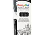Pentel Pointliner Fineliner-Set 0.05 + 0.1 + 0.2 + 0.3 + 0.5 + 0.8 mm Schwarz