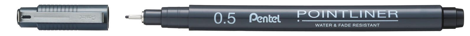 Pentel Pointliner Fineliner-Set 0.05 + 0.1 + 0.2 + 0.3 + 0.5 + 0.8 mm Schwarz