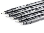 Pentel Pointliner Fineliner-Set 0.05 + 0.1 + 0.2 + 0.3 + 0.5 + 0.8 mm Schwarz