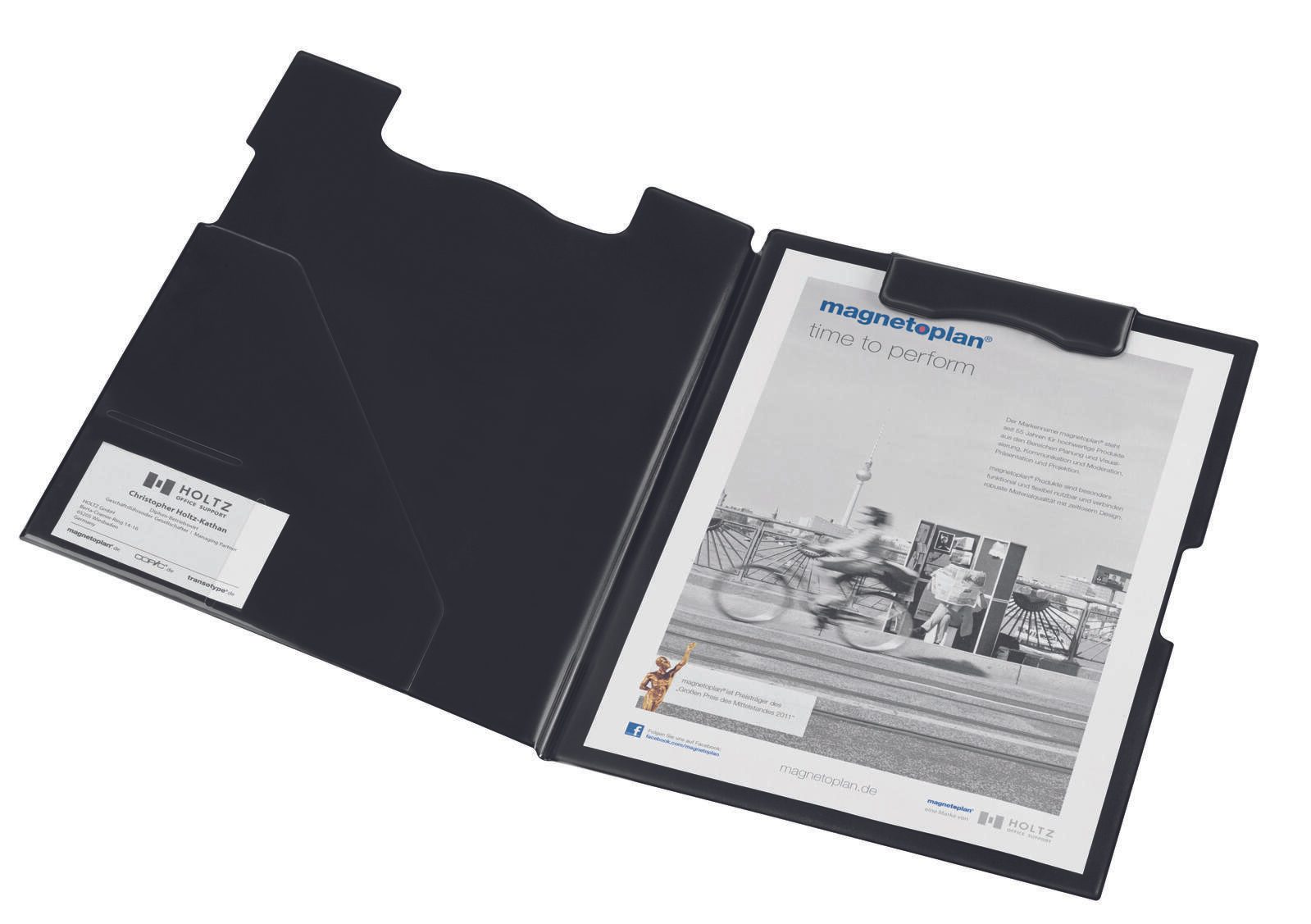 magnetoplan Klemmbrettmappe DIN A4 schwarz