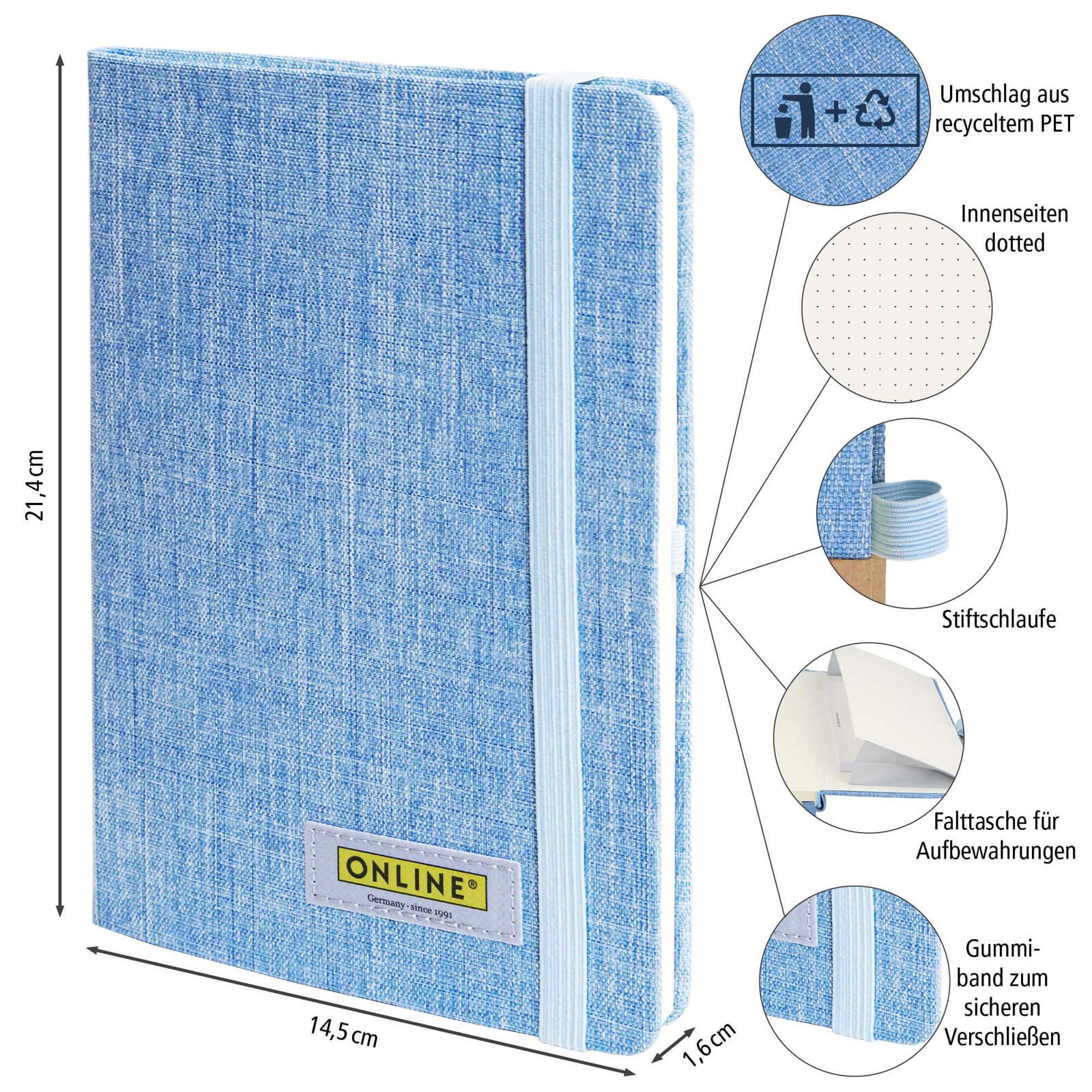 ONLINE® Notizbuch DIN A5 punktraster, 192 Seiten