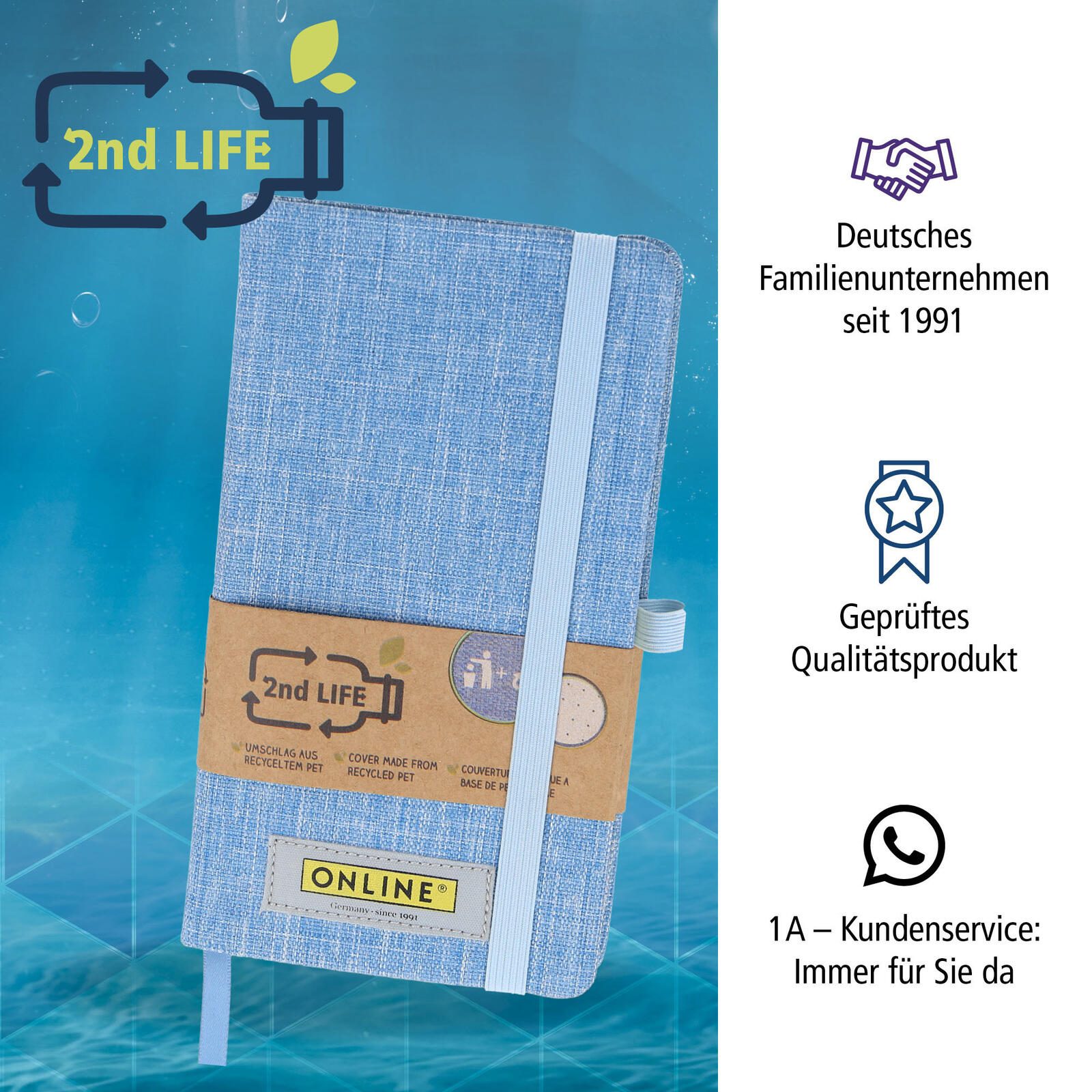 ONLINE® Notizbuch DIN A5 punktraster, 192 Seiten