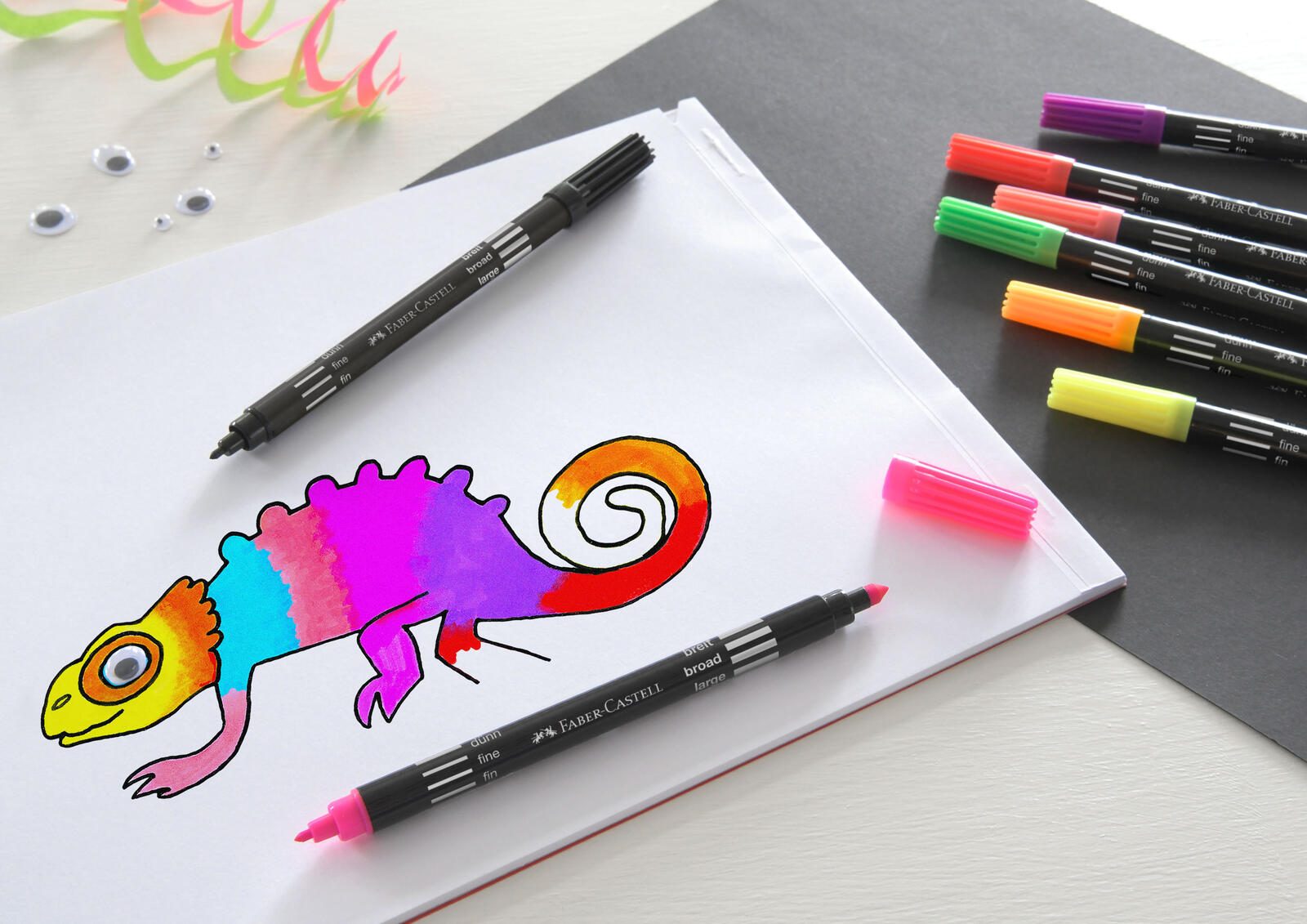 FABER-CASTELL Filzstifte Mehrfarbig 1.0 + 3.0 + 5.0 mm