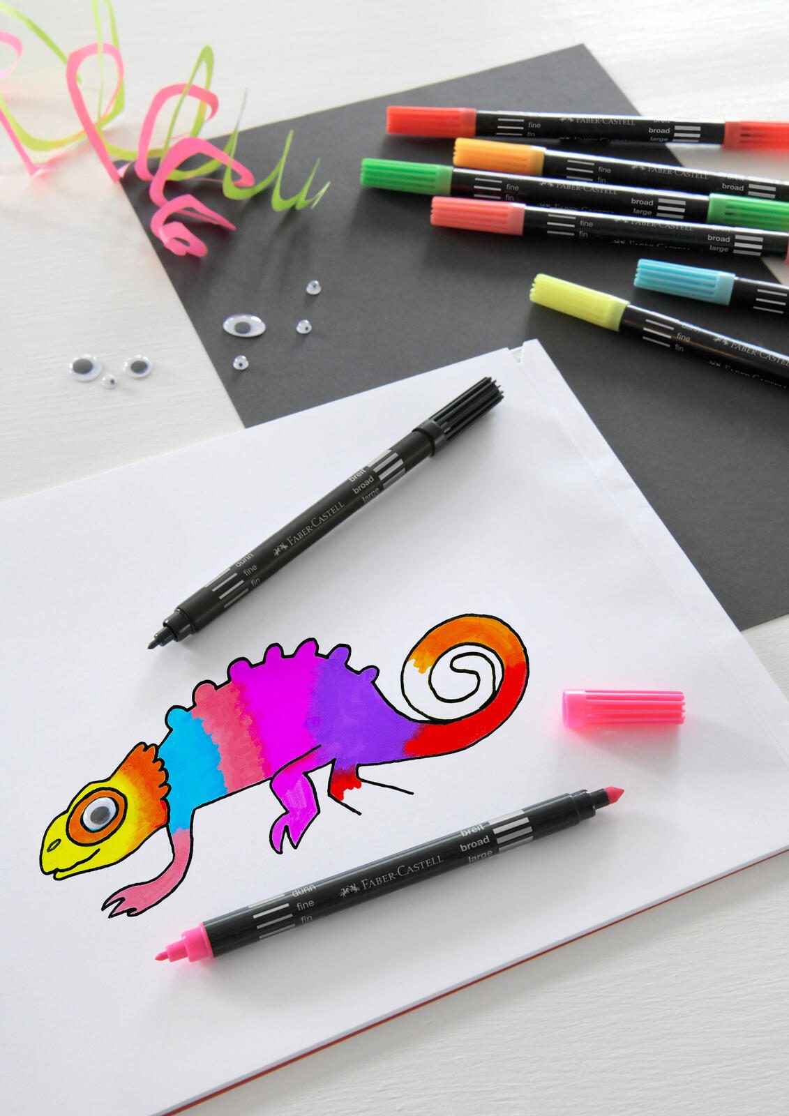 FABER-CASTELL Filzstifte Mehrfarbig 1.0 + 3.0 + 5.0 mm