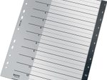 LEITZ Ordnerregister Vollformat, Überbreite 1-12 DIN A4