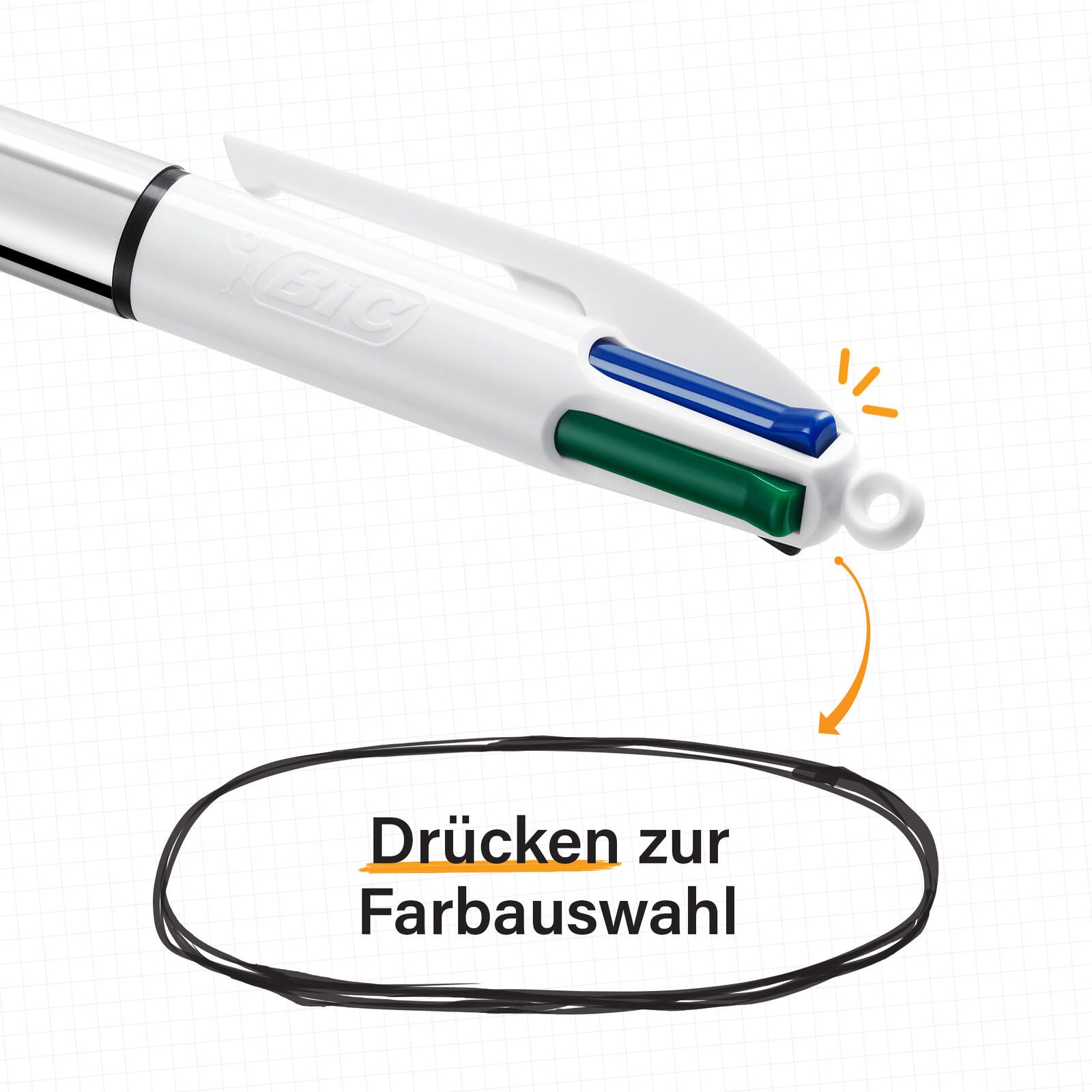 BIC® 4-Farben-Kugelschreiber 0.4 mm Mehrfarbig